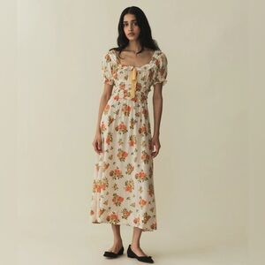 Doen Clarinet Dress in Orangerie Floral Size S Like New